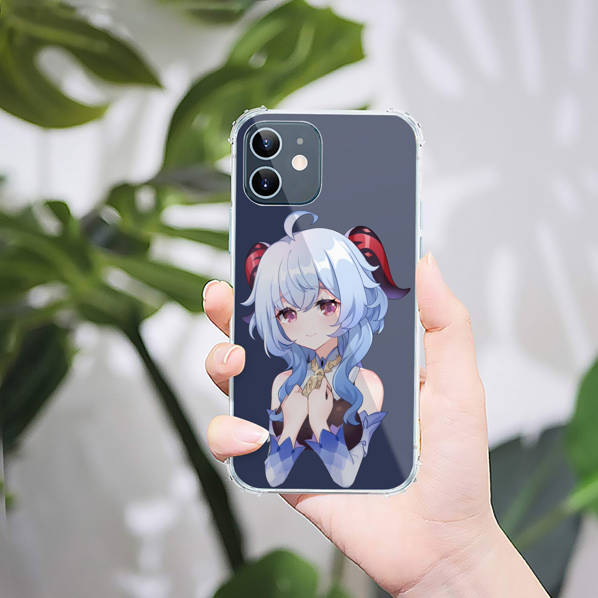 げんし神 甘雨 かんう genshin Ganyu 【iPhone 12シリーズ対応】透明スマホケース（クリアソフトケース）